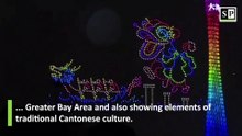 1,000 drones light formation in Guangzhou city, China