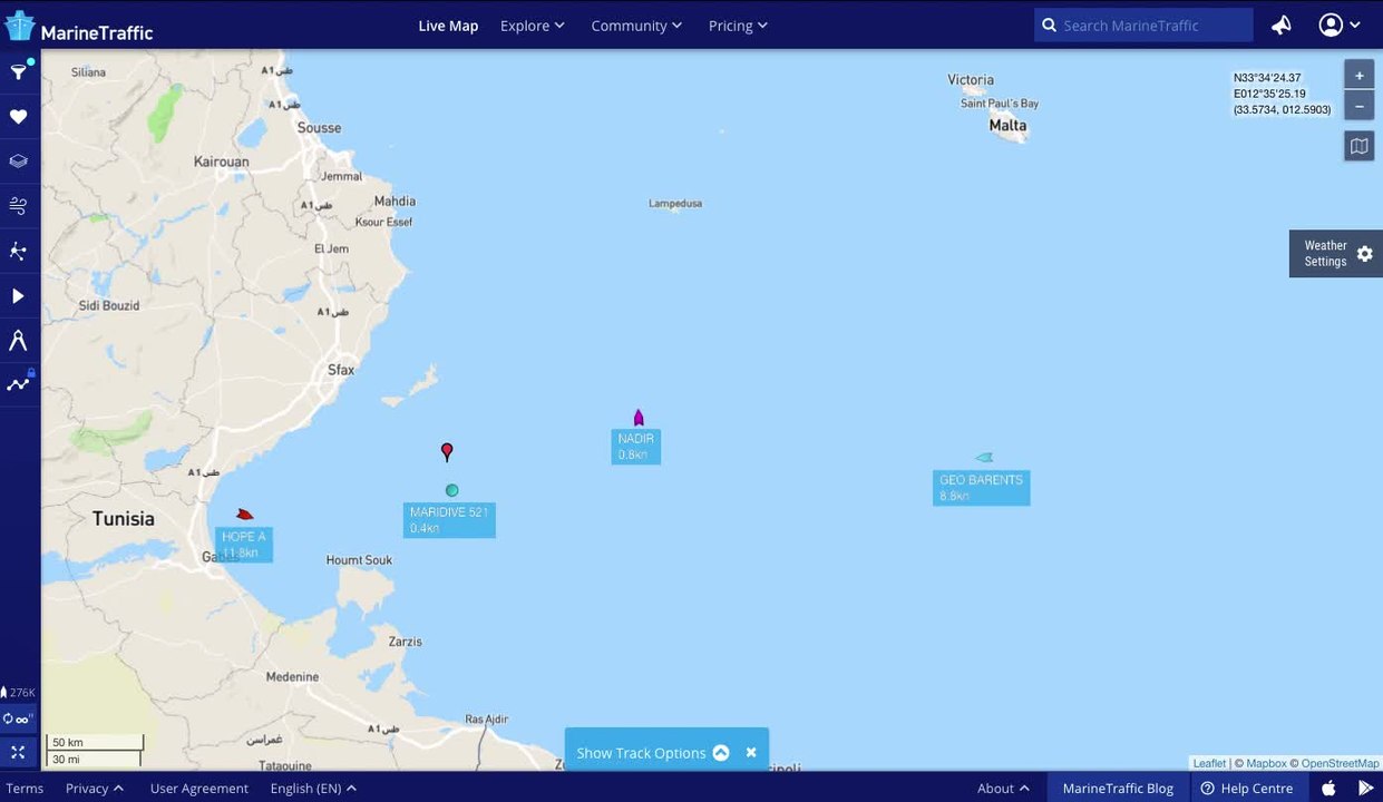 Opération de sauvetage en mer d’un bateau de migrants à la dérive