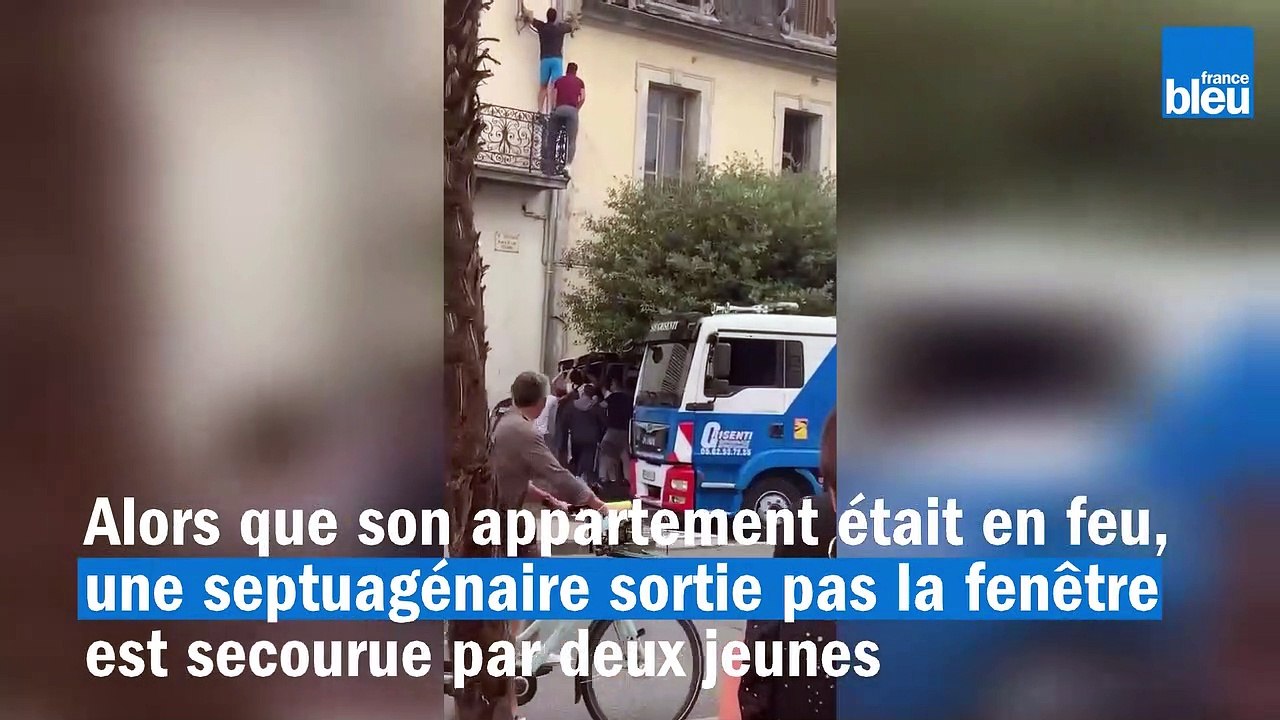 L'impressionnant sauvetage d'une septuagénaire d'un immeuble en flammes à Tarbes