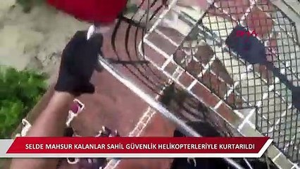 Helikopterle kurtarıldılar