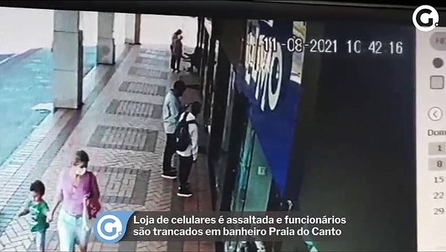 Loja de celulares é assaltada e funcionários são trancados em banheiro Praia do Canto