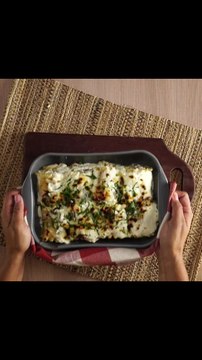 Rollos de Pollo Alfredo en Refractario