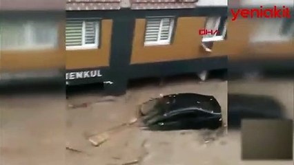 Araçla selde sürüklenen kişi son kez görüldü