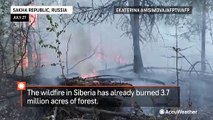 Siberia wildfire covers forest in smoke, reaching the North Pole