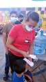 Donación de cubrebocas para la población migrante por parte de la empresa DANONE en la casa del migrante migracion en la frontera norte  de mexico la #caravana #Migrante de #honduras