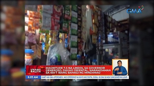 Magnitude 7.3 na lindol sa Governor Generoso, Davao Oriental, naramdaman sa iba't ibang bahagi ng Mindanao | UB