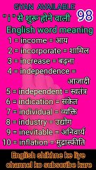#gyan_available_short_VDO_98  अँग्रेजी बोलना सीखें/ English to Hindi daily use word meaning practice