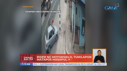 Rider ng motorsiklo, tumilapon matapos masapul ng kotse | UB