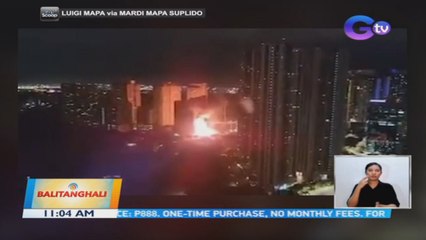 Manggagawa, sugatan sa sunog at pagsabog ng gas sa isang construction site; konstruksyon doon, itinigil muna | BT