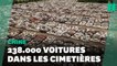 Chine: les immenses cimetières de voitures, symboles de l'ampleur des inondations