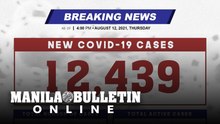 DOH reports 12,439 new cases, bringing the national total to 1,700,363, as of AUGUST 12, 2021