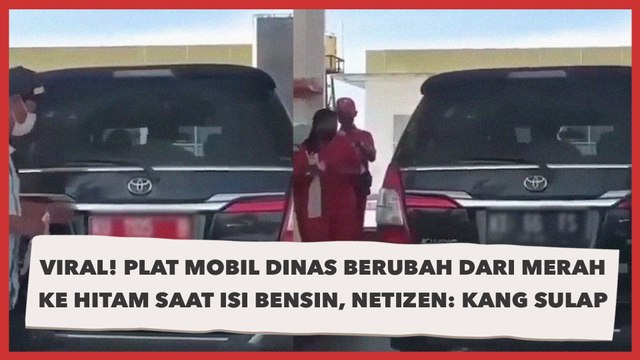 Viral! Plat Mobil Dinas Berubah dari Merah ke Hitam saat Isi Bensin, Netizen Kang Sulap