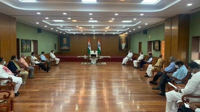 Opposition, BJP leaders meet Rajya Sabha chairman Venkaiah Naidu