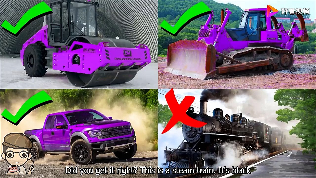 Classroom for entertaining and teaching: Which color of the vehicles here is redundant?