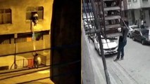 İstanbul’da operasyon: Çarşaf sarkıtıp, yangın merdiveninden atladılar…