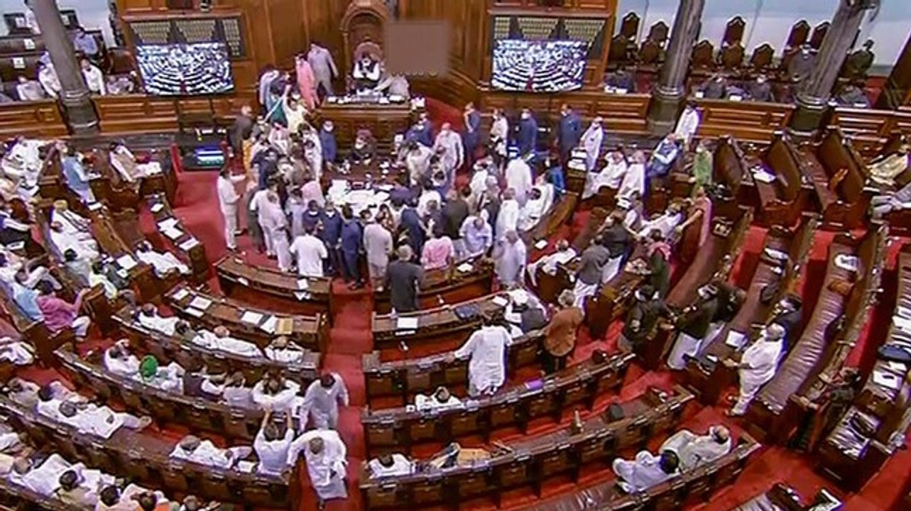 Watch: Rajya Sabha ruckus sparks political furore, allegations of manhandling fly