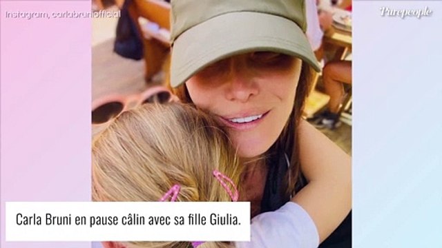 Carla Bruni : Tendres câlins avec sa fille Giulia et virée champêtre