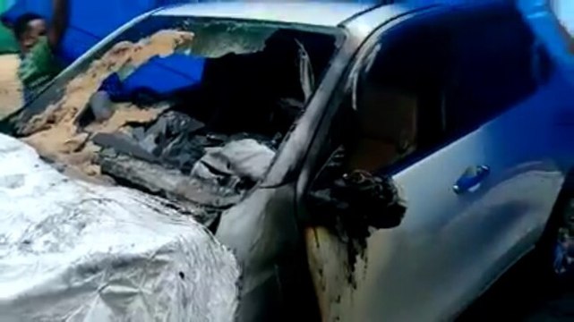 Watch: BJP MLA Satish Reddy's cars set ablaze in Bengaluru