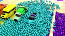 Street Vehicles Color Change Game _ Water Balls Colors Games 3D Animation Videos