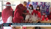 Pelaku UMKM Kota Kediri Bagikan Ratusan Paket Makanan Bagi Warga Isoman