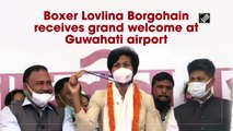 Boxer Lovlina Borgohain receives grand welcome at Guwahati airport