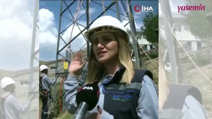 Hayatını tehlikeye atarak çalışan Edanur Doğan 'Erkek işi' diye bakana inat mesleğini yapıyor