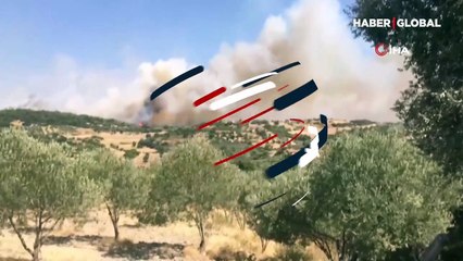 İzmir Foça'da makilik alanda yangın