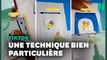 Sur TikTok, cette jeune peintre n'utilise pas de pinceau, mais bien une raclette