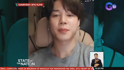 Livestream ng BTS member na si Jimin, pinanood ng mahigit 2 milyon | SONA