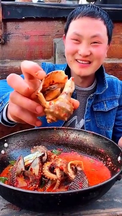SPICY SEAFOOD | SQUID OCTOPUS SUPER NICE EATING |  أصوات الأخطبوط ال | #shorts #59