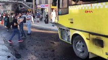 İETT ait midibüs alev aldı! Şoför yolcuları tahliye edip yangına müdahale etti