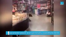 Un oso se fue de compras en un supermercado y sorprendió a los clientes