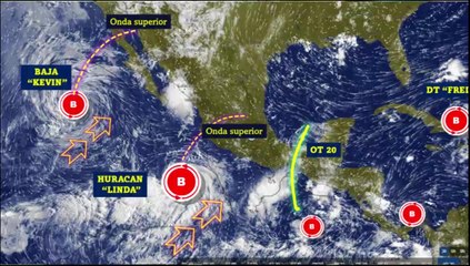 Clima de hoy jueves: El Huracán Linda se fortalecerá en su avance rumbo al oeste
