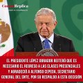 En la 'mañanera', López Obrador reiteró que es necesario el regreso a las clases presenciales
