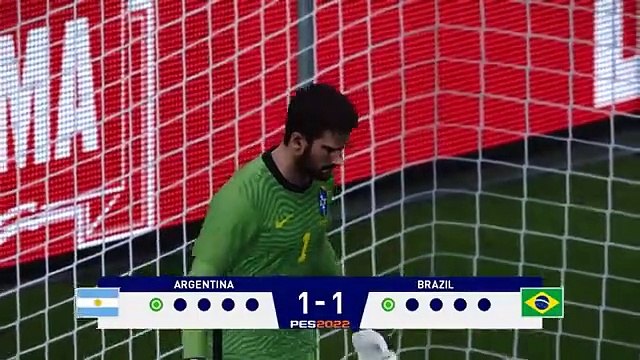 Argentina vs Brazil Penalty Shootout Final Copa America 2021 Messi vs Neymar eFootball PES 202 @ CreativeAz@d1978