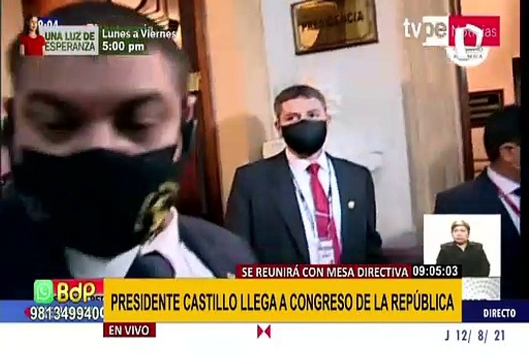 Presidente Castillo se reunió con Mesa Directiva del Congreso