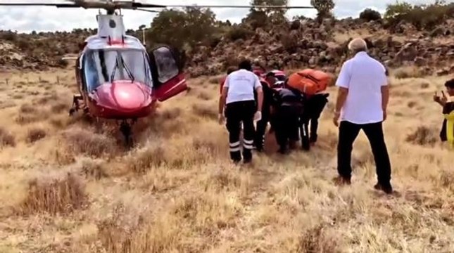 Aksaray'da Yamaç Paraşütü Türkiye Şampiyonası'nda paraşütçü düştü