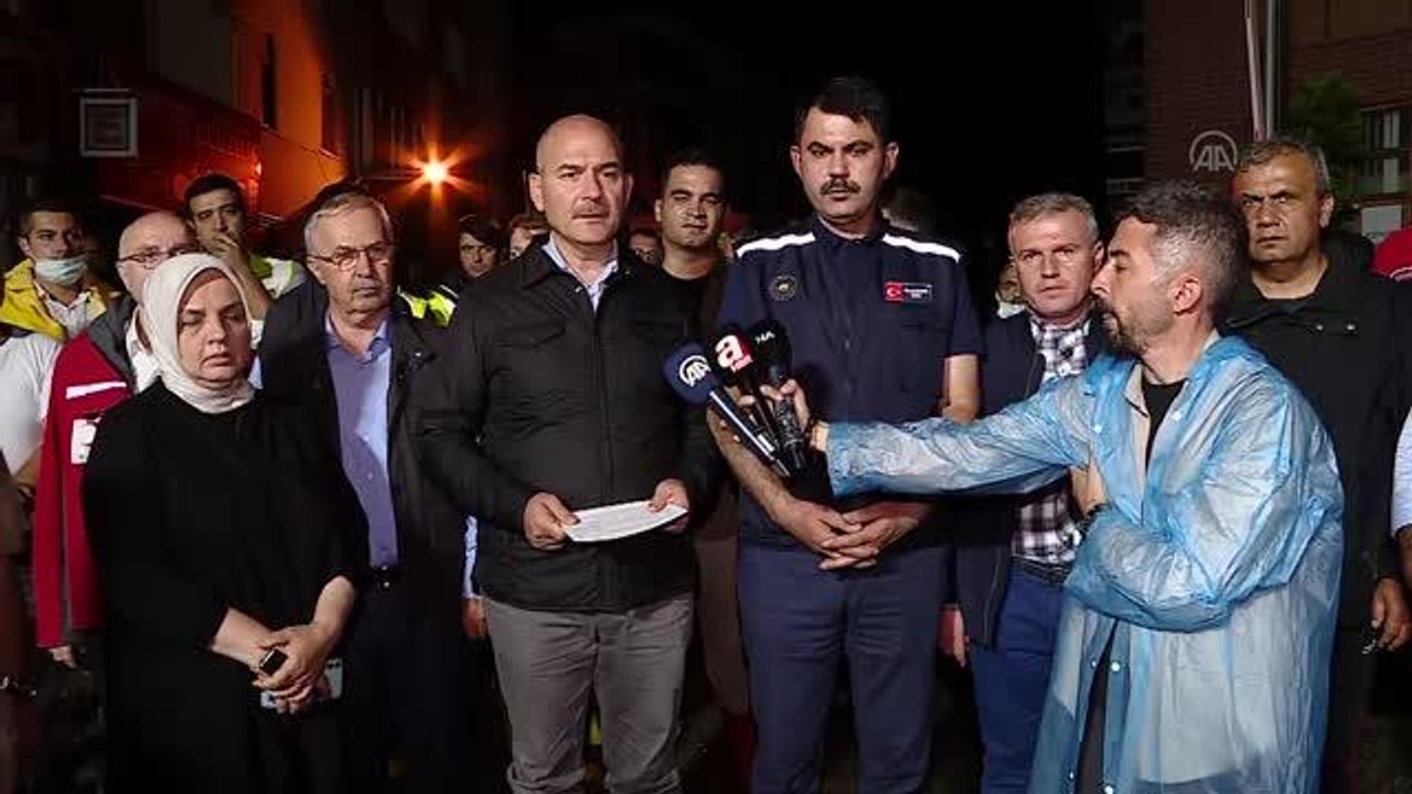 KASTAMONU - Soylu: "(Bozkurt ilçesindeki sel) Benim gördüğüm en ağır sel felaketi burası"