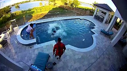 Andre Drummond salva filho na piscina