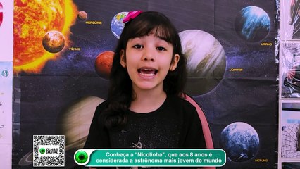 Conheça a Nicolinha, que aos 8 anos é considerada a astrônoma mais jovem do mundo