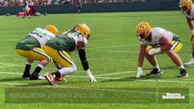 Packers Lineman, Linebacker Drills