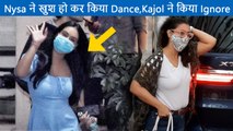 Ajay Devgn's Daughter Nysa Dances In A Happy Mood, Kajol IGNORES Media | Bhuj Screening