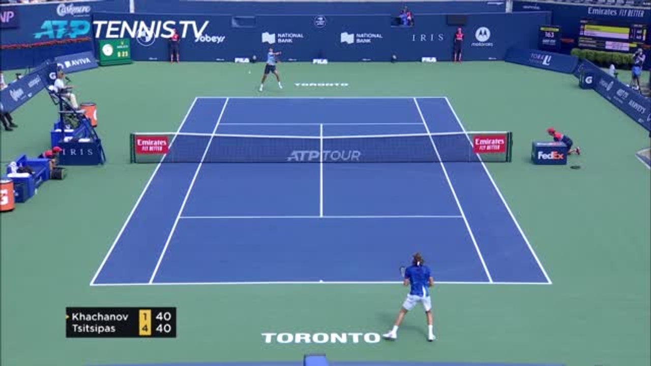 Tsitsipas eases past Khachanov in Toronto