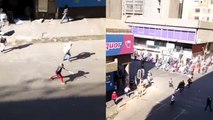 'Johannesburg, South Africa: BADASS Police Force Chases Away Looters & Troublemakers'