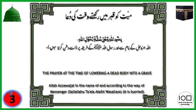 The Prayer at the Time of Lowering a Dead Body into a Grave