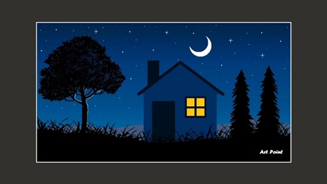 How to Draw - in computer| Microsoft paint tutorial | ms paint | scenery drawing 113 - Art Point
