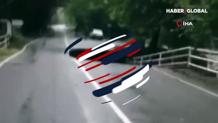 Selin köprüyü yıktığı anlar kamerada