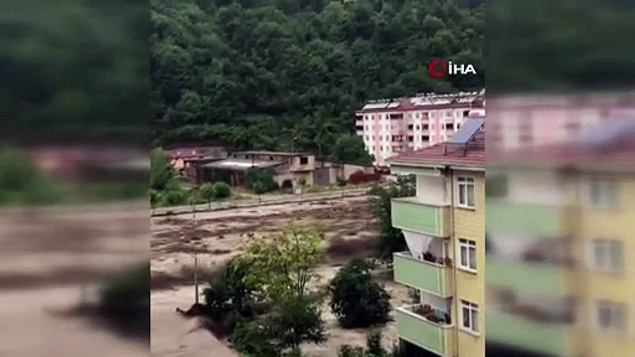 Sel sularından mucize kurtuluş kamerada!