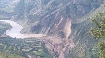 Major landslide blocks flow of Chenab river