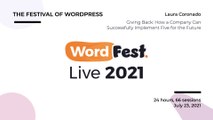 WordFest Live - Laura Coronado - Giving Back How a Company Can Successfully Implement Five for the Future